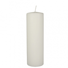 Stumpenkerze  80 mm 250 mm weiss mit Flachkopf