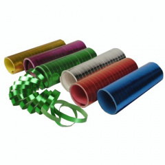 Luftschlangen 4 m farbig sortiert -Metallic-