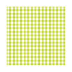 20 Servietten, 3-lagig 1/4-Falz 25 cm x 25 cm limonengrn -Vichy-