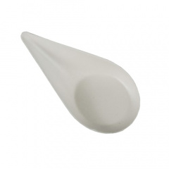 50 Fingerfood - Teller, Zuckerrohr pure 10,5 cm x 5,7 cm weiss Drop