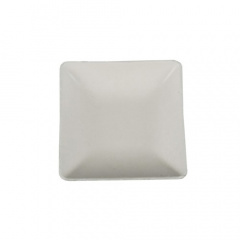 50 Fingerfood - Teller, Zuckerrohr pure eckig 6,5 cm x 6,5 cm weiss