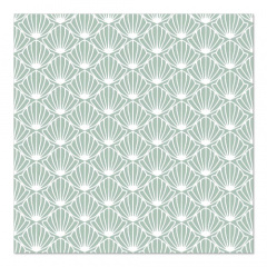 20 Servietten, 3-lagig 1/4-Falz 33 cm x 33 cm Shell Green