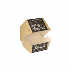 50 Burgerboxen, Pappe pure 7 cm x 8 cm x 8 cm Good Food mini
