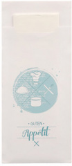 520 Bestecktaschen 20 cm x 8,5 cm weiss Guten Appetit inkl. weier Serviette 33 x 33 cm 2-lag.