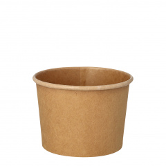 25 Suppenbecher, Pappe rund 350 ml  9,8 cm  7 cm braun