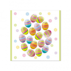20 Servietten, 3-lagig 1/4-Falz 25 cm x 25 cm Egg Hunt
