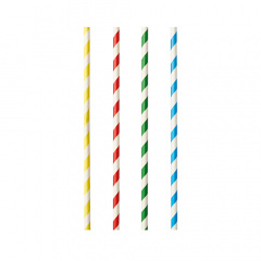 100 Shake-Halme, Papier  8 mm  21 cm farbig sortiert Stripes