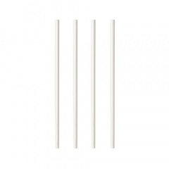 100 Trinkhalme, Papier pure  6 mm  20 cm weiss