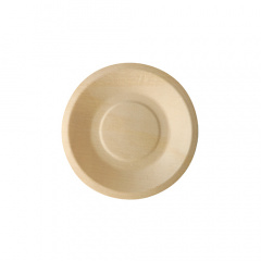 50 Fingerfood - Teller, Holz pure rund  14 cm  2 cm