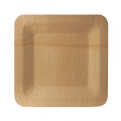 10 Teller, Bambus pure eckig 1,5 cm x 23 cm x 23 cm