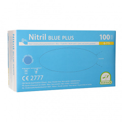 100 Medi-Inn® Handschuhe, Nitril puderfrei Blue Plus blau Größe S