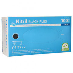 100 Medi-Inn PS Handschuhe, Nitril puderfrei Black Plus schwarz Gre M