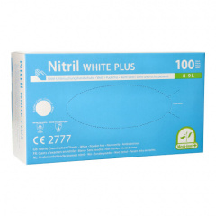 100 Medi-Inn® PS Handschuhe, Nitril puderfrei White Plus weiss Größe L